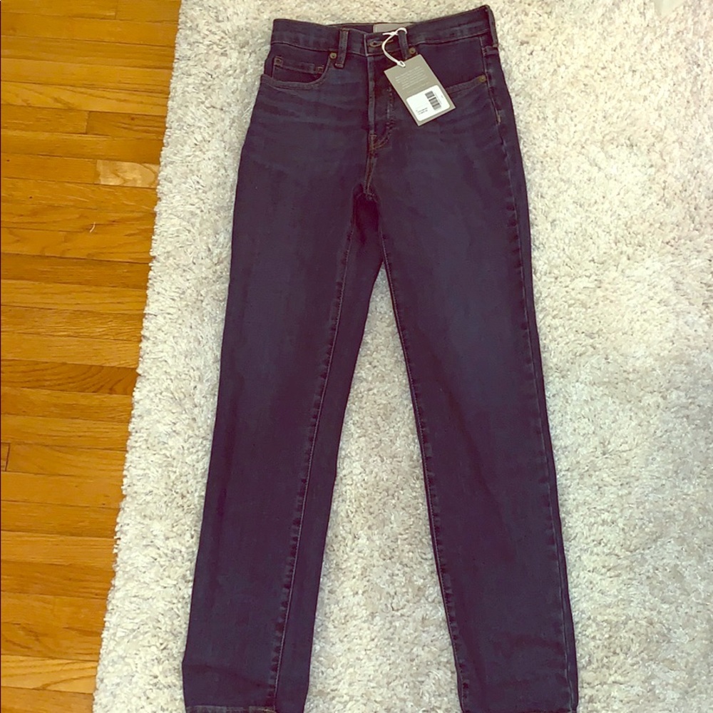 Everlane High Rise Slim Straight Jeans
